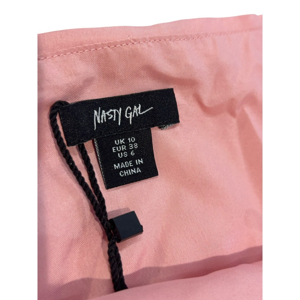 Nasty Gal Pink Iridescent Sequin Mini Skirt Party Dance Size US 6 NEW - Picture 3 of 4